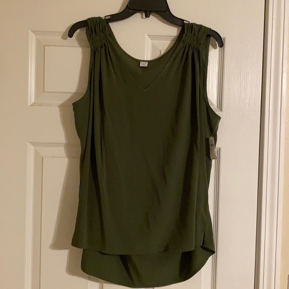 Olive green tank top